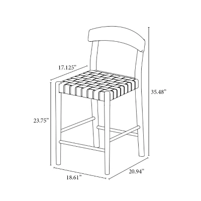 Cliff Haven Solid Wood With Woven Seat Counter Height Barstool - Threshold™ Designed With Studio McGee - Image 6