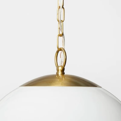 Milk Glass Ceiling Pendant Brass - Threshold™ Designed With Studio McGee - Image 4