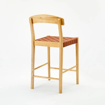 Cliff Haven Solid Wood With Woven Seat Counter Height Barstool - Threshold™ Designed With Studio McGee - Image 3
