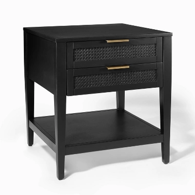 East Bluff 2 Drawers Woven Accent Table Black - Threshold™ Designed With Studio McGee - Image 8
