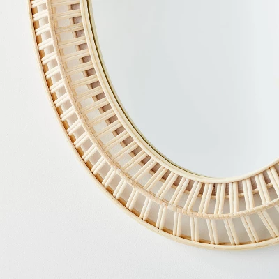 20" X 28" Light Woven Oval Mirror - Threshold™ Designed With Studio McGee - Image 2