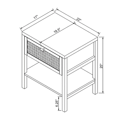 Palmdale Nightstand Woven 1 Drawer Natural - Threshold™ Designed With Studio McGee - Image 6
