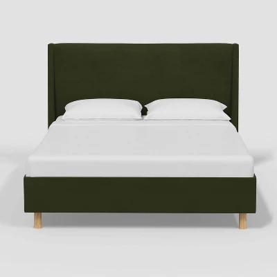 Encino Wingback Platform Bed In Dry Velvet - Threshold™ Designed With Studio McGee