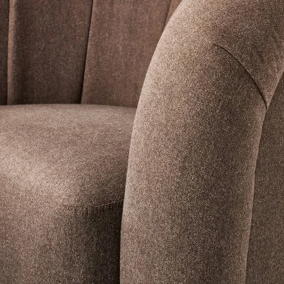 Channeled Curved Back Accent Chair Velvet - Threshold™ Designed With Studio McGee - Image 4
