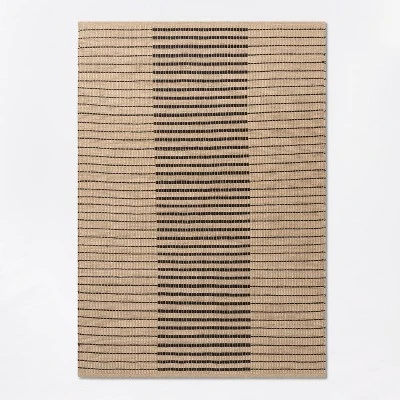 Reseda Hand Woven Striped Jute Cotton Area Rug Black - Threshold™ Designed With Studio McGee - Image 4