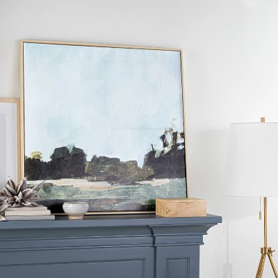 36" X 36" Treeline Abstract Framed Canvas - Threshold™ Designed With Studio McGee