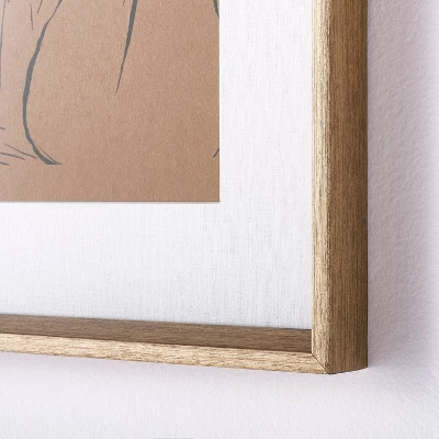 12" X 16" Woman Figural Sketch Framed Wall Art Tan - Threshold™ Designed With Studio McGee - Image 2