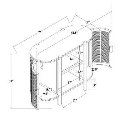Portola Hills Caned Door Console With Shelves - Threshold™ Designed With Studio McGee - Image 7