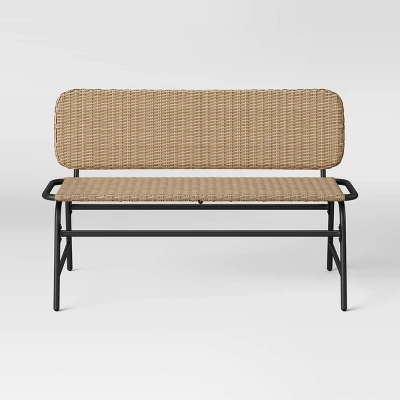 Popperton Arched Wicker Bench - Black - Threshold™ Designed With Studio McGee - Image 2