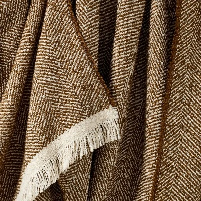 Herringbone Frayed Edges Throw Blanket - Threshold™ Designed With Studio McGee - Image 2