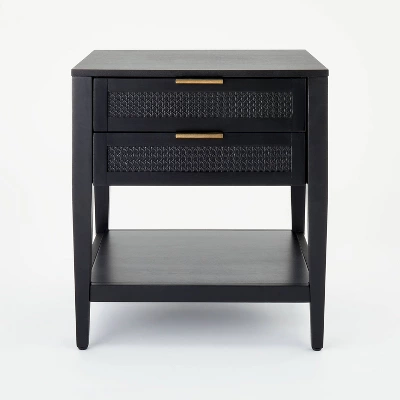 East Bluff 2 Drawers Woven Accent Table Black - Threshold™ Designed With Studio McGee - Image 2